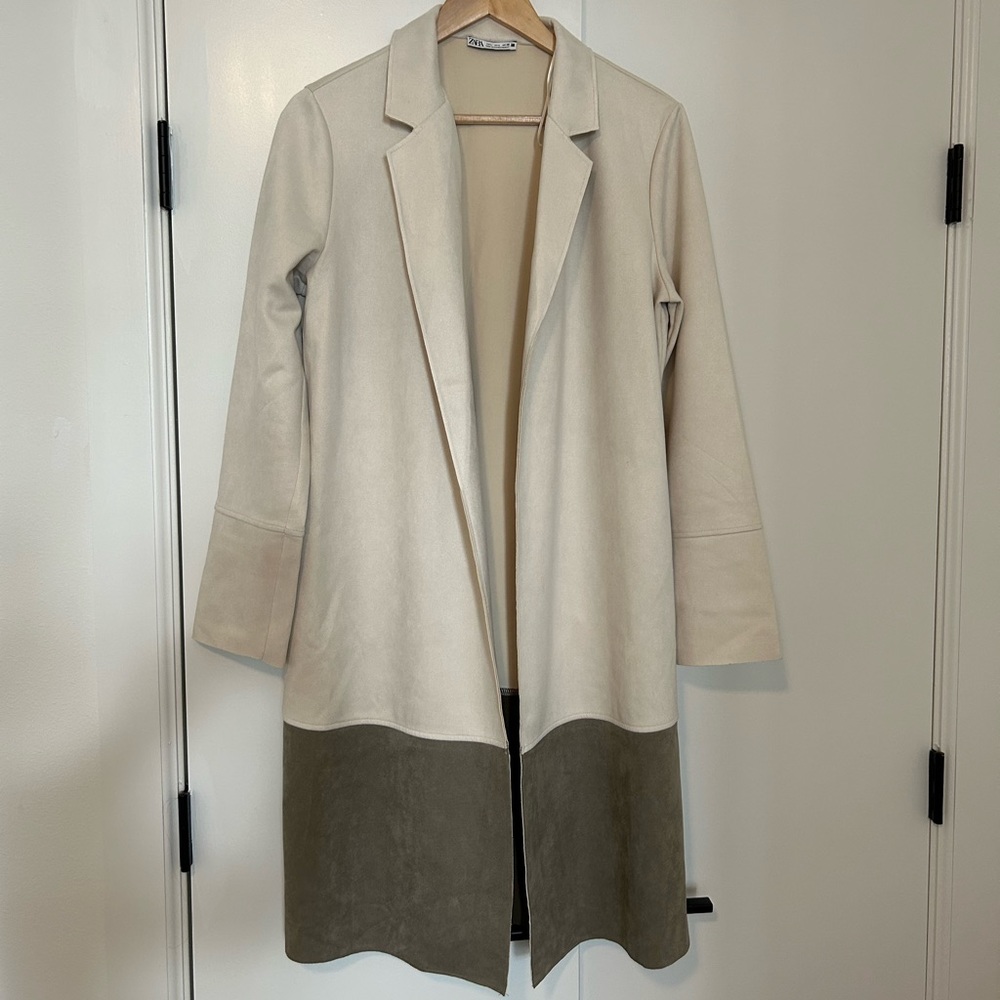 NWOT Zara Faux Suede Coat